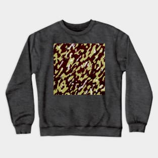 Camouflage - khaki and maroon Crewneck Sweatshirt